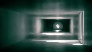 Minimalistic light shape hallway - Blender animation