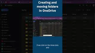 Creating and moving folders in OneDrive  
