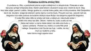 Čudesna molitva svetoj Riti