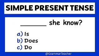 PRESENT TENSE. Present Simple Tense. English Grammar Quiz. Grammar Test. Grammar Questions.