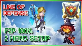 Best F2P Hero Setup for 100% Line of Defense Castle Clash