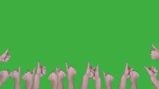 Green screen thumbs up