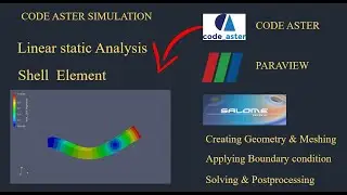 Modal analysis of shell element using code aster|Salome meca tutorial|paraview tutorial