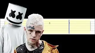 Lil Peep & Marshmello - Spotlight (Easy Guitar Tabs Tutorial)