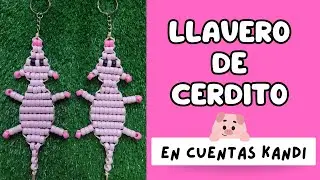 Paso a paso de Cerdito realizado con Chaquiras o Cuentas Kandi!♡ Manualidades hechas con amor!♡