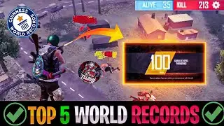 Top 5 World Records 🥵 Of Free Fire 😱 Garena free fire 🔥