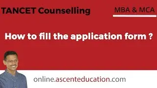 How to fill the TANCET counselling application form | TANCET MBA MCA Counselling Application Process