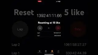 Resetting the timer when I reach 15 like