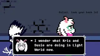 Ralsei's reaction to the Fountain Kris created