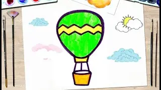 BALLOON! How to draw a balloon. very simple)