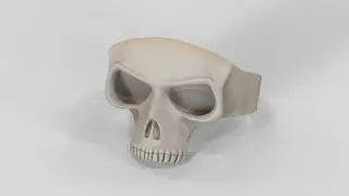 Кольцо-Череп. Skull ring. Made in Blender 3D. 