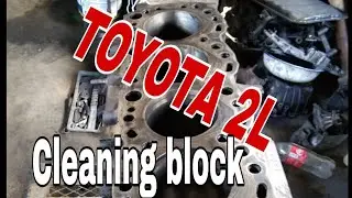TOYOTA 2L  (cleaning block engine) tutorial short video