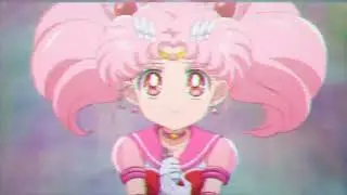 Eternal Sailor Chibi Moon asks Sailor Chibi Chibi Moon a hard question.