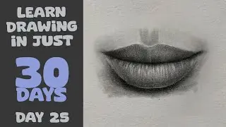 Lips Drawing Technique for Beginners | Learn Drawing in Just 30 Days - Day 25 #sketchbookbyabhishek