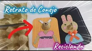 Retrato de conejo Reciclando