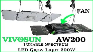 AeroLight Wing AW200 Tunable Full Spectrum LED Grow Light 200W with Integrated Circulation Fan