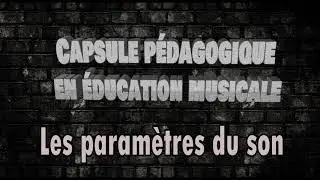 Les paramètres du son