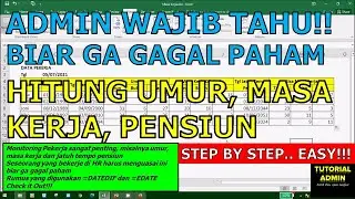 ADMIN WAJIB TAHU! Menghitung Umur, Masa Kerja, Pensiun