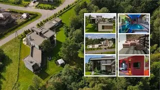 Загородное имение с большой детской площадкой и бассейном