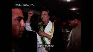 Gaddafi Mobbed by Crowd