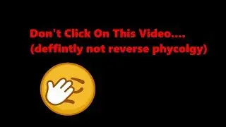dont click on this video...