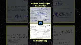 How to remove Stamp, Signature and Handwritten from document in Photoshop | Photoshop tutorial