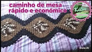 caminho de mesa rápido e econômico em crochê canhoto