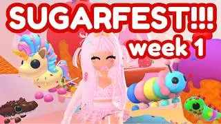 🔴 How To Get ALL 4  SUGARFEST PETS WEEK 1 in ADOPT ME! 🍭⭐️🌈  
