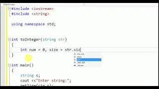 convert string into integer in C++ without using atoi
