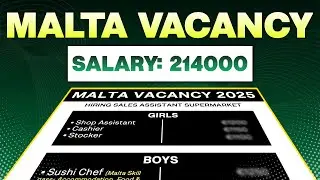 Malta Working Visa 2025 | Malta Vacancy 2025 | Malta Working Visa For Nepali | Job Solutions