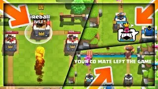 BAD TEAMMATE TROLLING! (THEY RAGE QUIT!) | Clash Royale