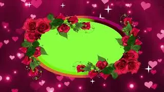 green screen photo frame with roses