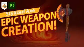 3D Timelapse: Fyrn’s Axe | Blender Modeling + Hand-Painted Texture in Substance Painter