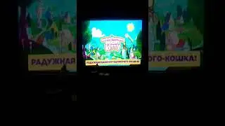 Радужная бабочка единорог и кошка