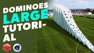 C4D Tutorial - Add Animated CGI Dominoes to Real Video Footage [Redshift & After Effects]