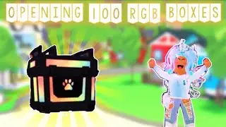 Opening 100 RGB BOXES in Adopt me + Weekly Giveaway 4