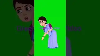 Green Screen Cartoon Village Woman | Village Woman Green Screen Animation |  No Copyright