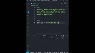 Title Method in Python 