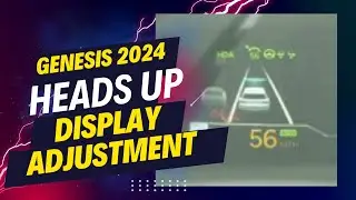 GENESIS Heads Up Display Adjustment.  go to SETUP, then VEHICLE, then HEADS UP DISPLAY