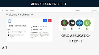 CRUD Application  [ PART - 1 ] || MERN Stack Project - React, NodeJS, ExpressJS, MongoDB 