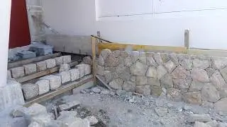 Taştan merdiven yapımı.tas duvar