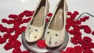Velcans: Elegant Rhinestone Pearl Women Platform Brides,Bridesmaid,Party,Evening,Proms Dress Shoes