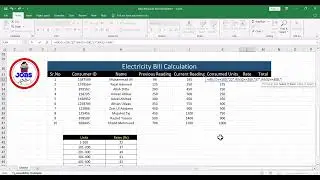 Electricity Bill Calculation Formula in Excel || Excel Me Electricity Bill Bnanay Ka Easy Tareeka