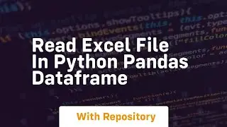 read excel file in python pandas dataframe