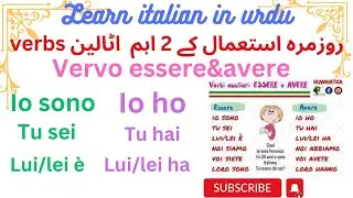 Lesson#1 Italian grammar|| daily use verbs||vervo essere|| vervo avere