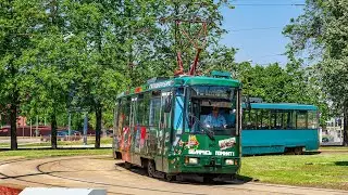ПОЕЗДКА на ТРАМВАЕ бкм 60102 (БОРТ.НОМЕР 118) МАРШРУТ 1