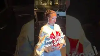 Rihanna having a great time with the photographers and her BFF Melissa in NYC last night 