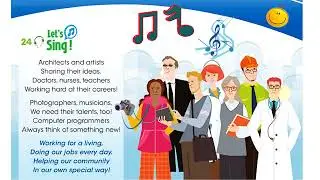 Smiles 4 module 4, p 59 ex 22  (p 57 ex 24) Song 🎶. Let's sing. Professions. Перевод