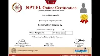 Conservation Geography | Week 9 Quiz | Assignment 9 Conservation Geography | NPTEL |Week  9 solution