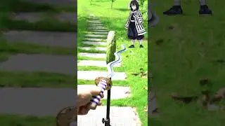 Slicing like it's butter Obanai's sword 🐍 #demonslayer